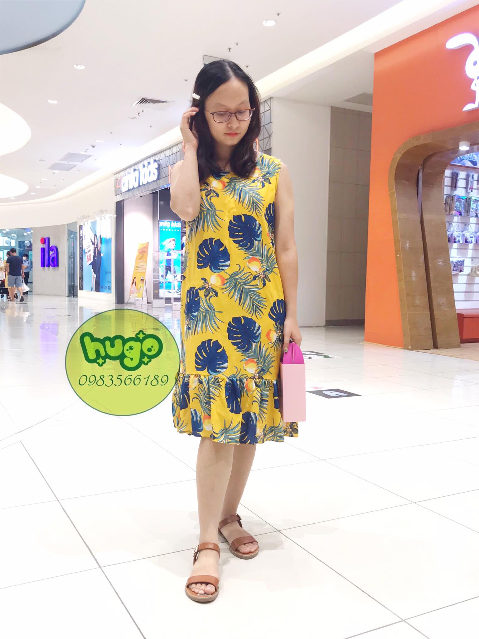 [45kg - 65kg] Váy suông, váy lanh họa tiết, váy bầu, váy đuôi cá (vải lanh, thoáng mát) hot 2021 - Hugo Shop