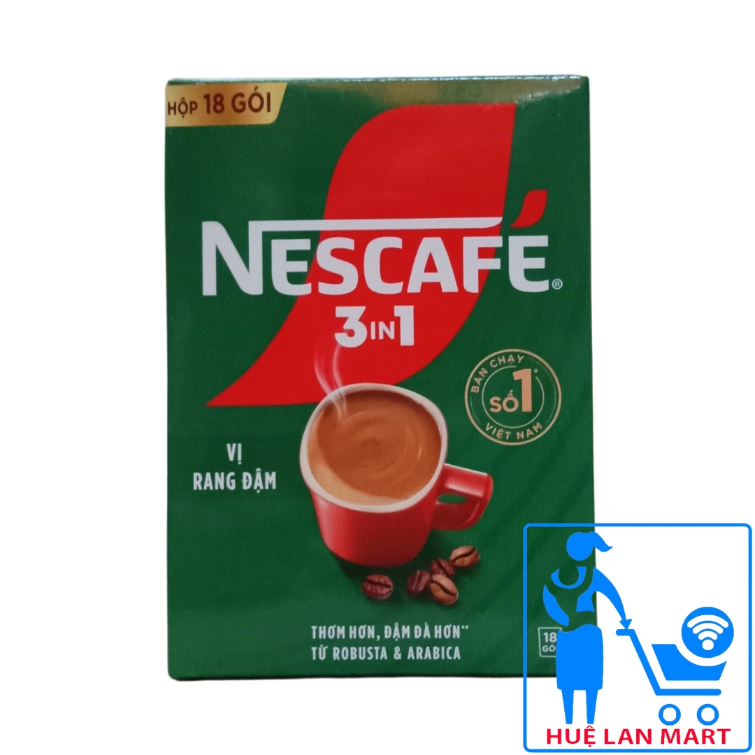 Cà phê sữa nescafe đậm đặc vị cà phê 3 trong 1 vị rang đậm hộp 288g