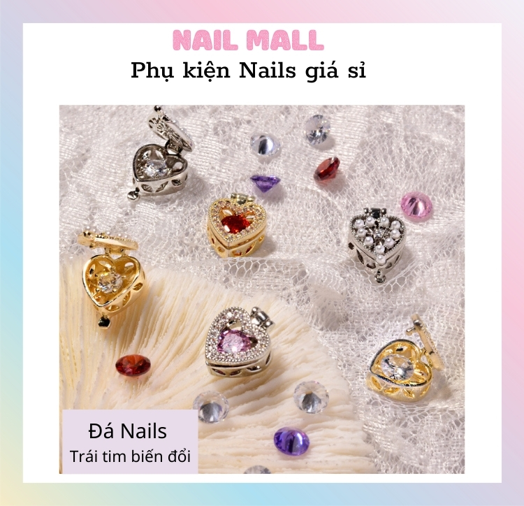 Charm Trái Tim Độc Lạ có thể mở nắp để thay viên đá bên trong HZ9296