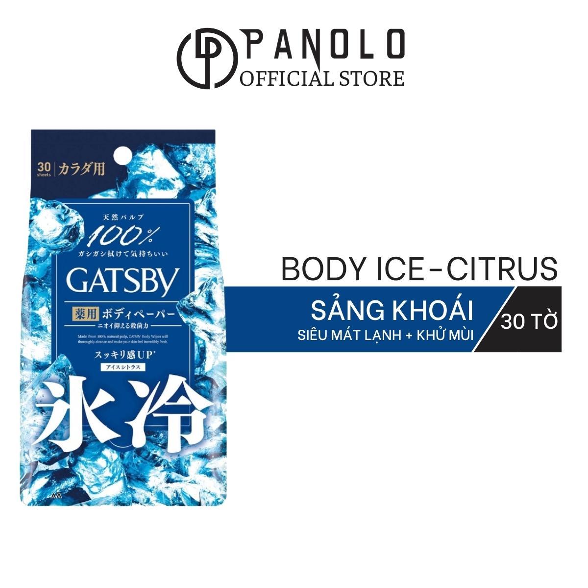 Khăn Giấy Ướt Gatsby Paper Wipes Mát Lạnh Khử Mùi Cơ Thể