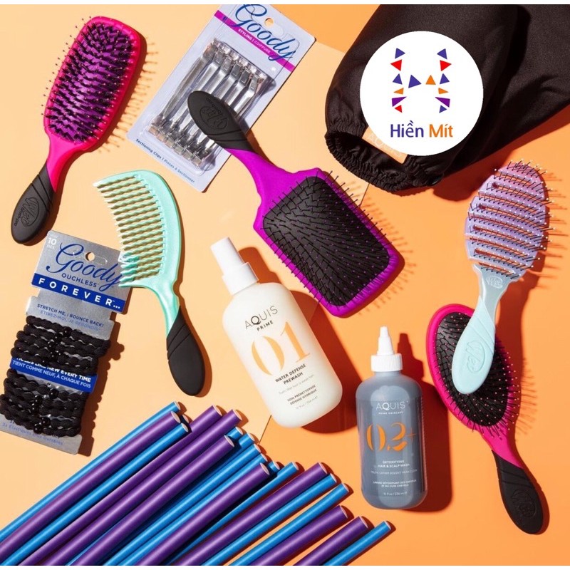50 Mẫu Lược Wet Brush Pro Detangler gỡ rối giảm rụng tóc auth chính hãng mini fullsize Wetbrush shine enhancer epic