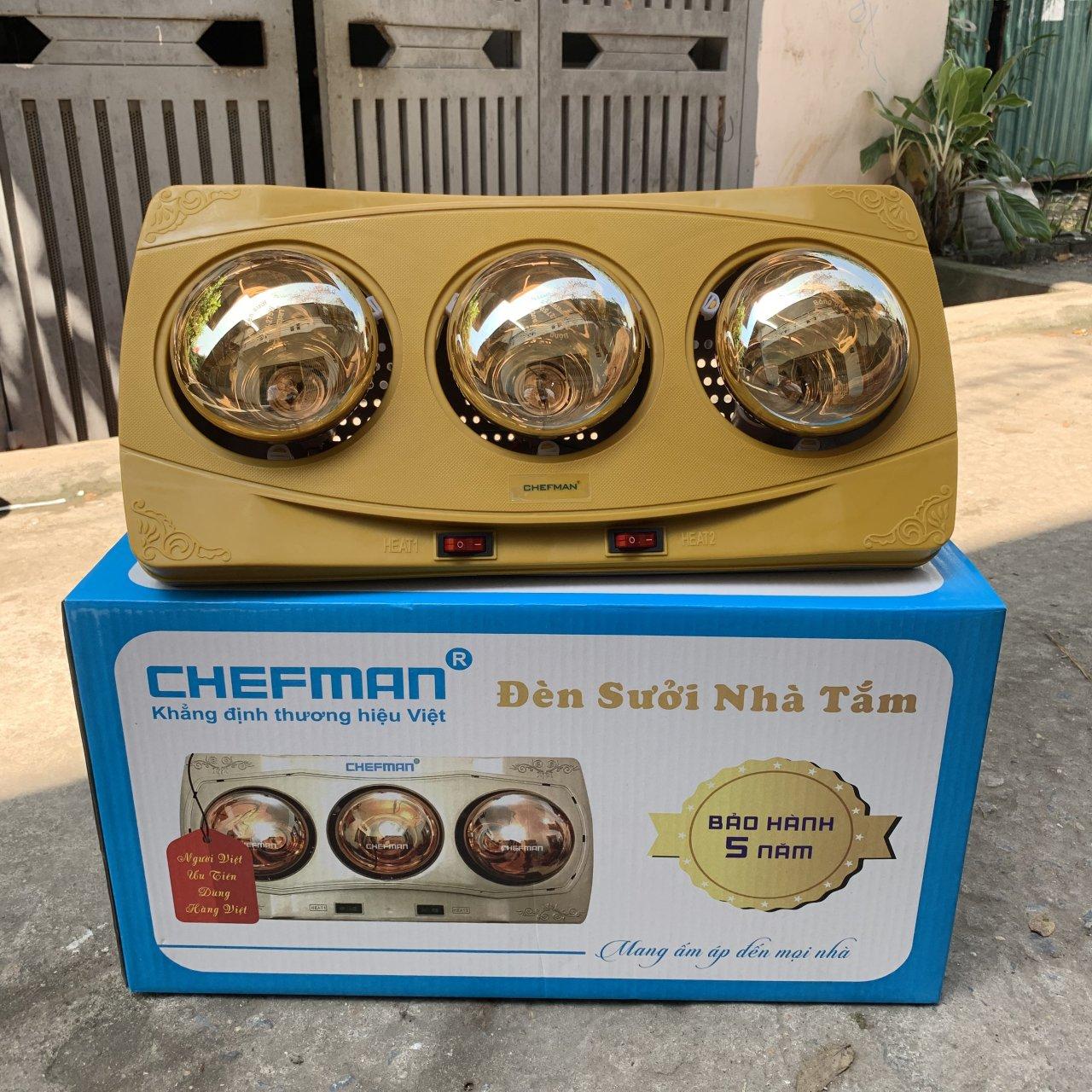Đèn sưởi nhà tắm 3 bóng cm-613b cống suất 825w nhựa abs chống cháy tiện dụng