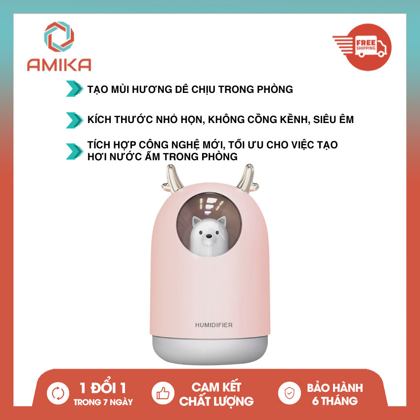 Máy Tạo độ ẩm Mini M106 giúp cân bằng độ ẩm cho da.Máy Khuếch Tán Tinh Dầu Mini.