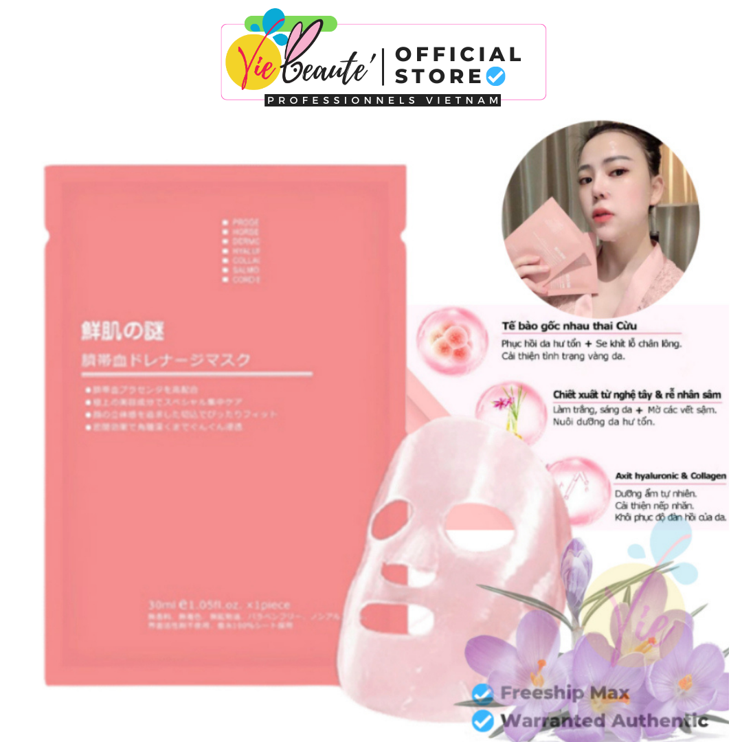 Mặt nạ nhau thai cừu nhật - mặt nạ nhau thai rwine beauty stem cell placenta mask japan