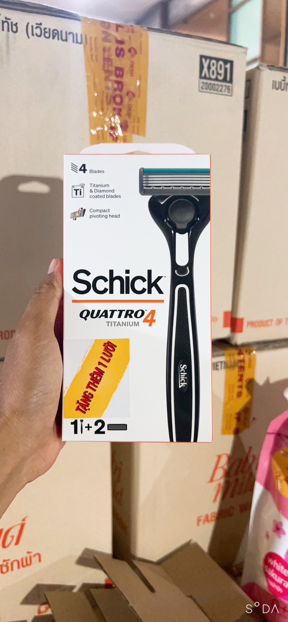 DAO CẠO SCHICK QUATTRO TITANIUM - CÔNG NGHỆ 4 LƯỠI DAO KÉP
