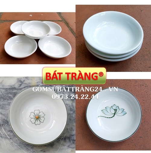 ĐĨA GIA VỊ SỨ ĐẸP ĐĨA MUỐI TRẮNG HÌNH HOA DĨA SỨ TRÒN ĐỰNG GIA VỊ MUỐI ĂN NƯỚC CHẤM