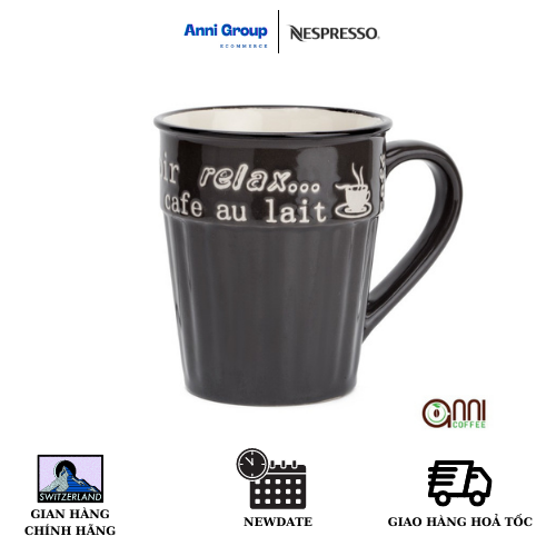 HCM-Ly sứ uống cà phê - trà cao cấp xuất Nhật Cafe Relax 400ml Đen - Chất liệu sứ cao cấp có thể dùng cho lò vi sóng - Thiết kế đơn giản hiện đại - Dùng trong gia đình công ty nhà hàng khách sạn