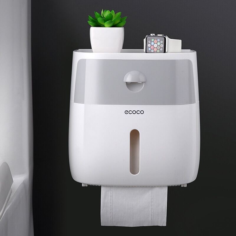 Hộp đựng giấy phòng vệ sinh 2 ngăn ecoco