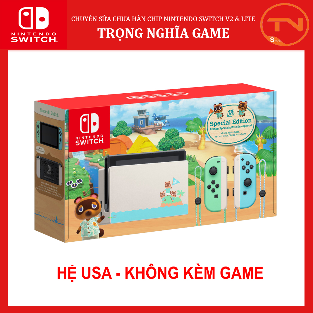 Máy Chơi Game Nintendo Switch Animal Crossing bản USA [Pin Lâu Hơn + 12 tháng bảo hành]+Tặng Dán Cường Lực  [TRẢ GÓP 0%]