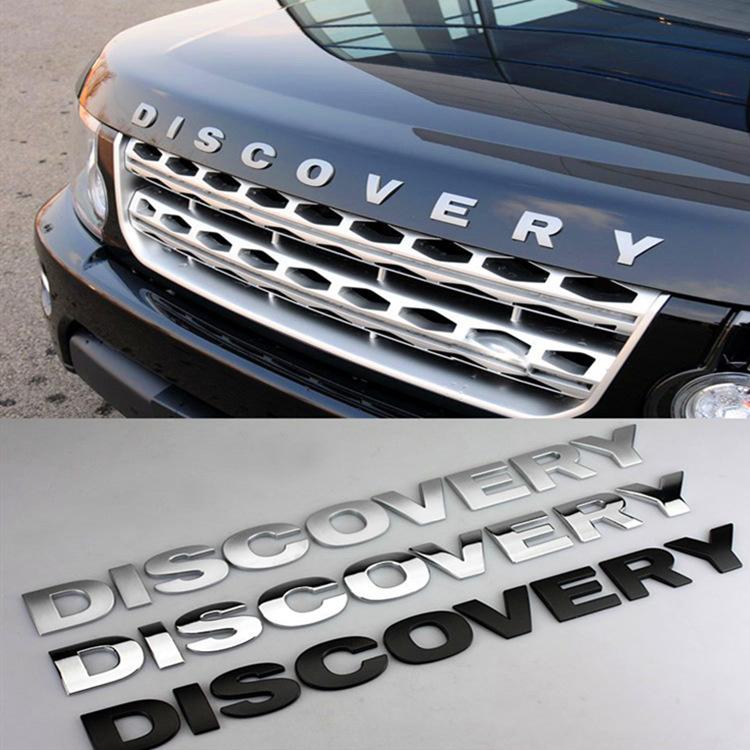 Logo chữ nổi discovery 3d trang trí xe ô tô