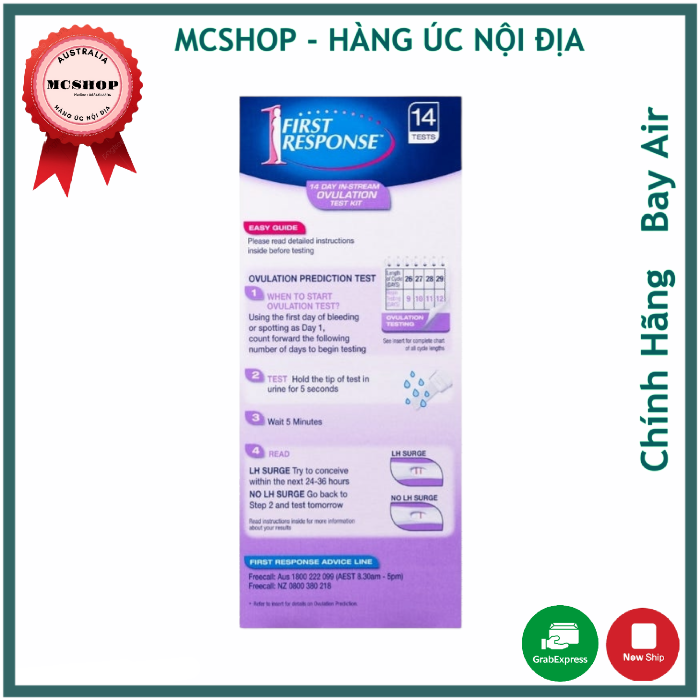 QUE THỬ RỤNG TRỨNG ĐIỆN TỬ CLEARBLUE 10 test