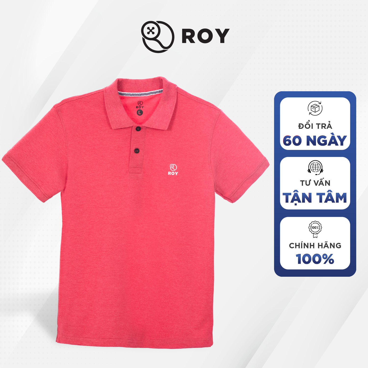 Áo thun polo ROY VN - Áo thun polo có cổ cao cấp, co giãn, kiểu dáng sang trọng Basics