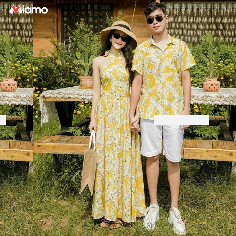 Đồ đôi nam nữ đi biển, du lịch, chụp ảnh thời trang cao cấp Miamo TN080 (Kèm ảnh thật)