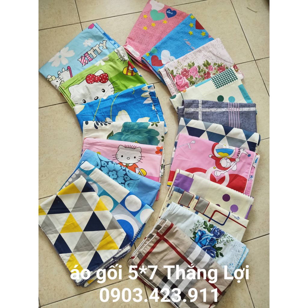 Áo gối cotton 100% thắng lợi,size 4*6 -ib chọn mẫu mới nhất