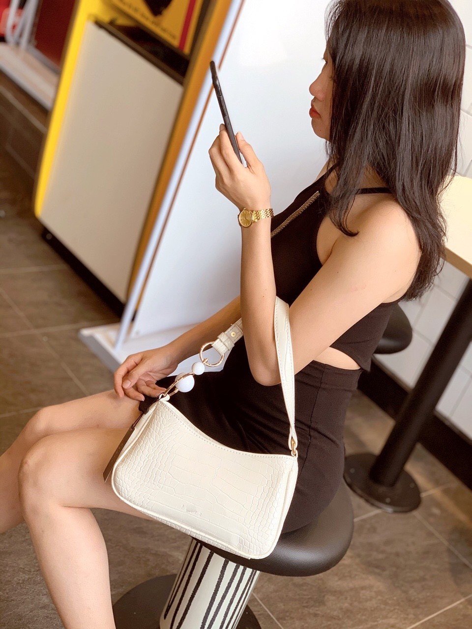 [HCM]Túi kẹp nách Ngọc Trinh túi xách nữ đeo vai đeo chéo xách tay da vân cá sấu hàng đẹp siêu hot mẫu mới nhất TKNAPD01