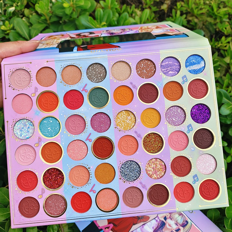 ANYAR-Bảng phấn trang điểm mắt 48/35 màu sắc với sắc tố cao lâu trôi