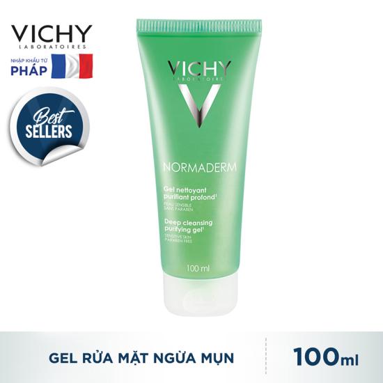 Gel Rửa Mặt Ngăn Ngừa Mụn Vichy Normaderm Deep Cleansing Purifying Gel 100ml