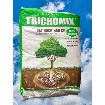 Đất sạch trồng cây, rau, hoa trichomix bao 25kg
