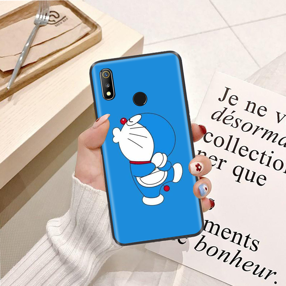 Ốp lưng điện thoại oppo realme 1 / realme 2 / realme 2 pro / realme 3 / r17 viền dẻo tpu bst doremon nhảy múa