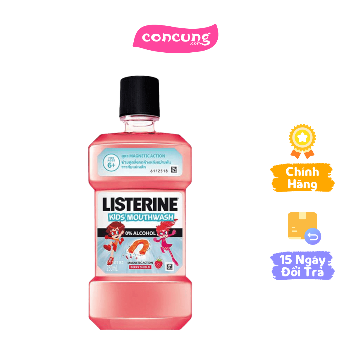 Nước súc miệng cho bé Listerine Kids Mouth Wash 250ml