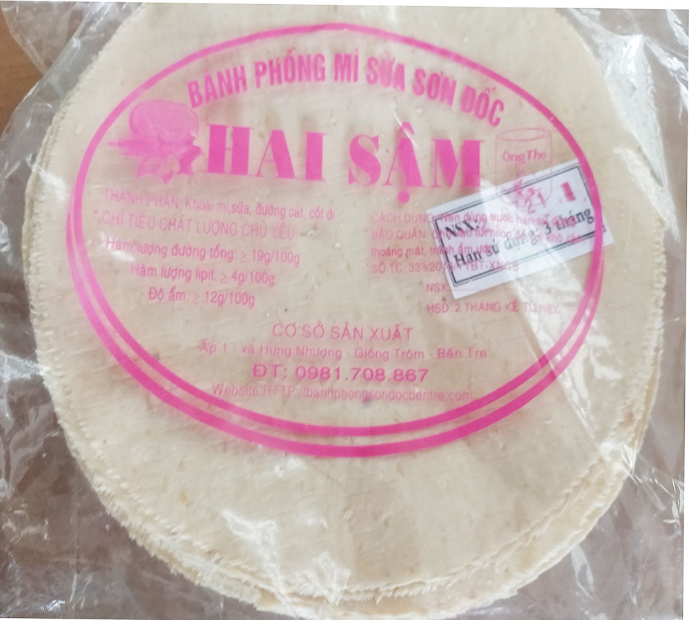 Bánh phồng sữa khoai mì loại nướng 50 cái bánh sống