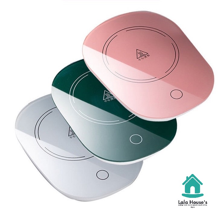 Đế hâm nóng đa năng, đế hâm nóng giữ nhiệt đồ uống với 3 chế độ nhiệt lala house's, hâm nóng trà, cà phê, sữa cho bé, nhỏ gọn tiện lợi