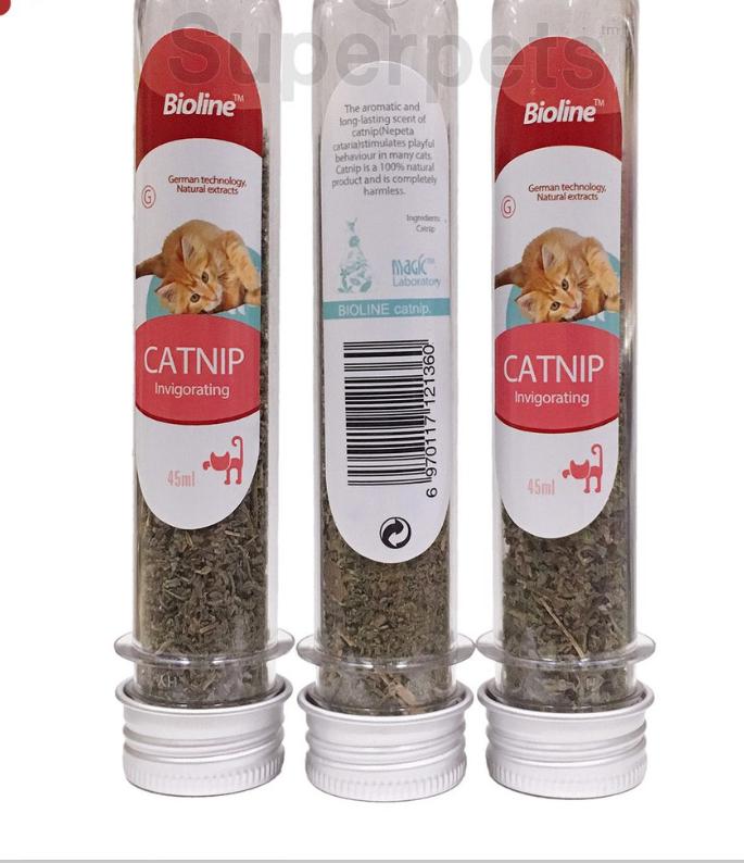 Cỏ catnip cỏ bạc hà dạng ống cho mèo bioline ống 45ml
