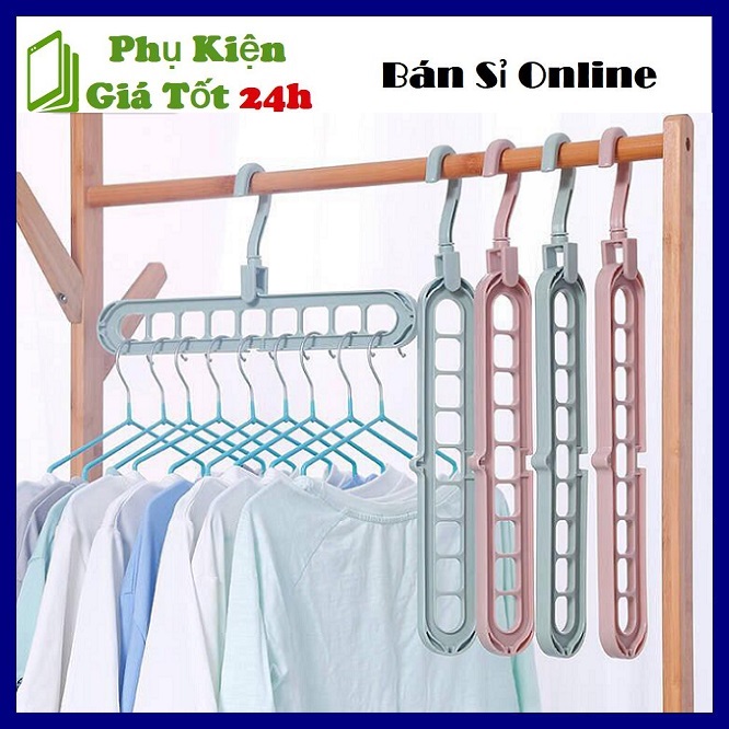 Móc Phơi Đồ Treo Quần Áo 9 Lỗ Thông Minh - Móc Treo Quần Áo 9 Lỗ Tiện Dụng  Giúp Tiết Kiệm Không Gian Tủ Quần Áo