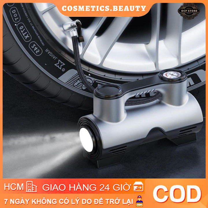 Bơm lốp ô tô máy bơm lốp ô tô điện 12v công suất cao di động cho xe hơi máy nén khí ô tô - máy bơm lốp xe điện cầm tay - bơm hơi ô tô 12v cos
