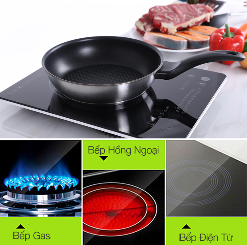 Chảo inox chống dính 3 đáy FiveStar CKD203DI 20cm - chảo chống dính 20cm