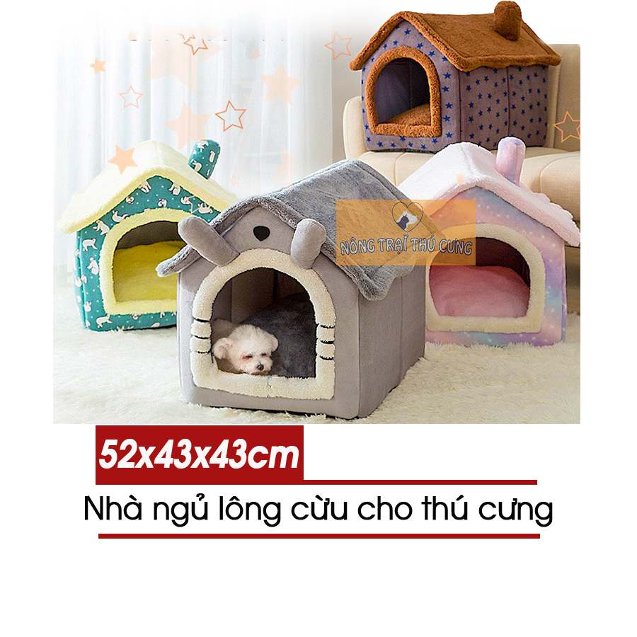 Nhà Ngủ - Ổ Nằm - Nhà Nệm Cho Chó Mèo 52x43x43 - GIAO MẪU NGẪU NHIÊN - [Nông Trại  Thú Cưng]