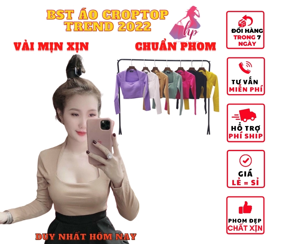 [HCM]Áo croptop kiểu nữ đẹp ôm body cổ vuông sexy phong cách hàn quốc cực dễ thương mẫu mới thời trang 2021
