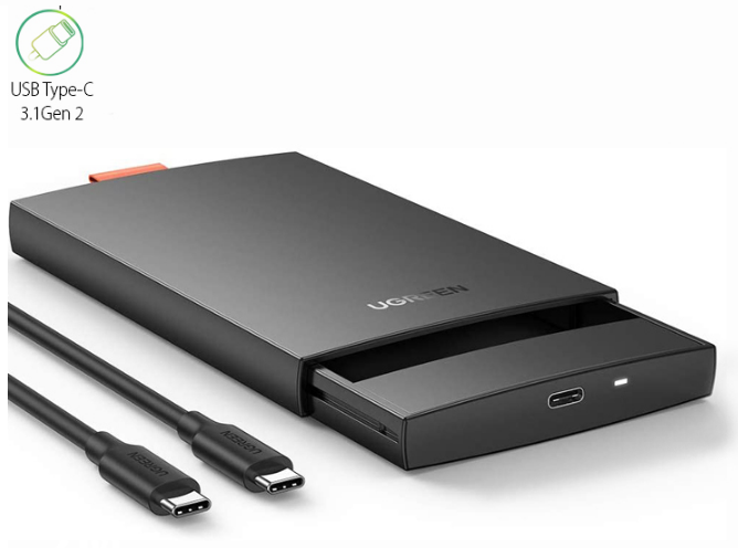 Hộp đựng ổ cứng 2.5 inch usb type-c ugreen 80556