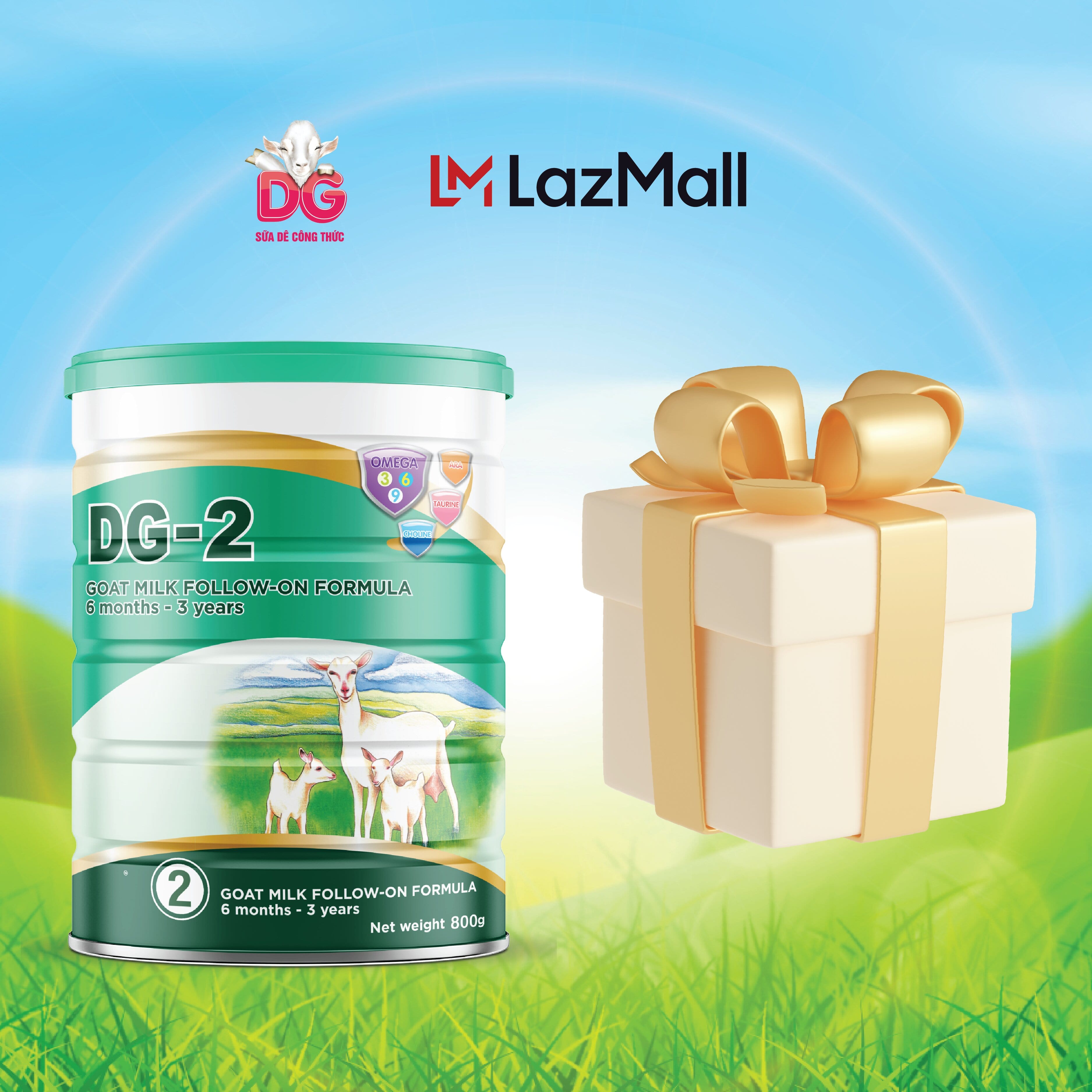 Sữa dê công thức dg-2 800gr