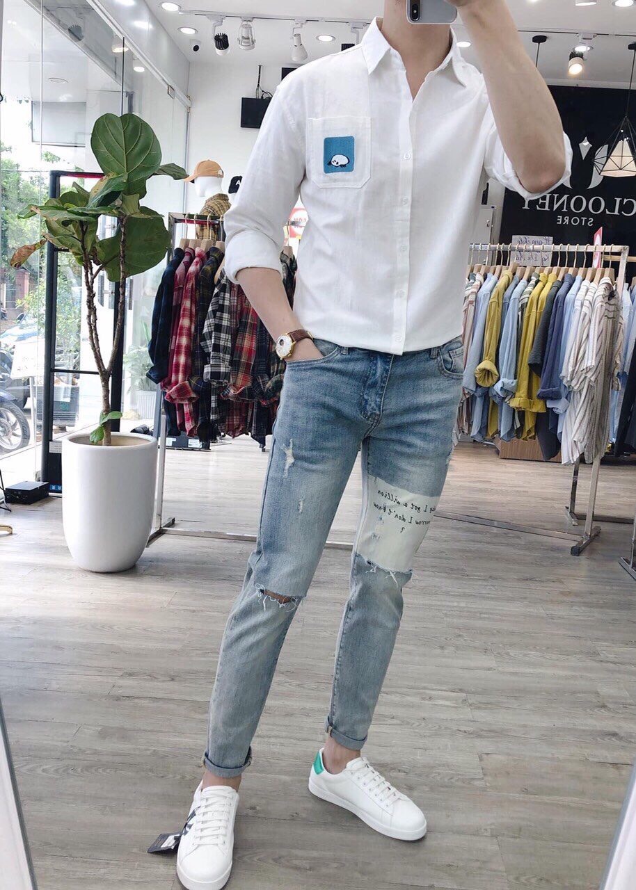 QUẦN JEAN NAM MỚI NHẤT 2020 , PHONG CÁCH THỜI TRANG THỜI THƯỢNG  FASHIONNEW QJNN0107