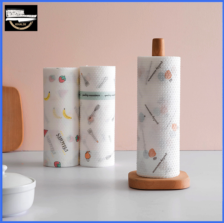 Giấy lau đa năng 220 tờ khổ rộng 25cm bằng vải không dệt hình họa tiết KHALIK