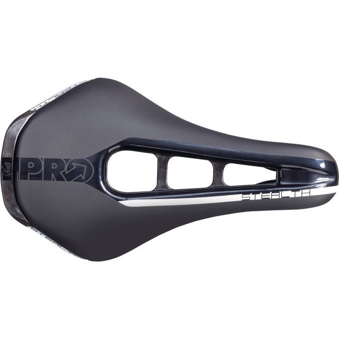 Yên xe đạp shimano Pro đen chữ Stealth gọng thép