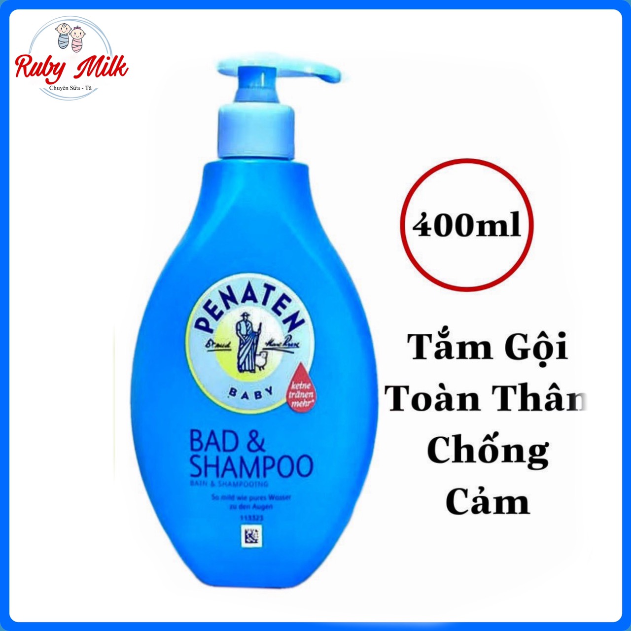 Sữa tắm gội chống cảm Penaten Bad & Shampoo 2 trong 1 cho bé chai 400ml