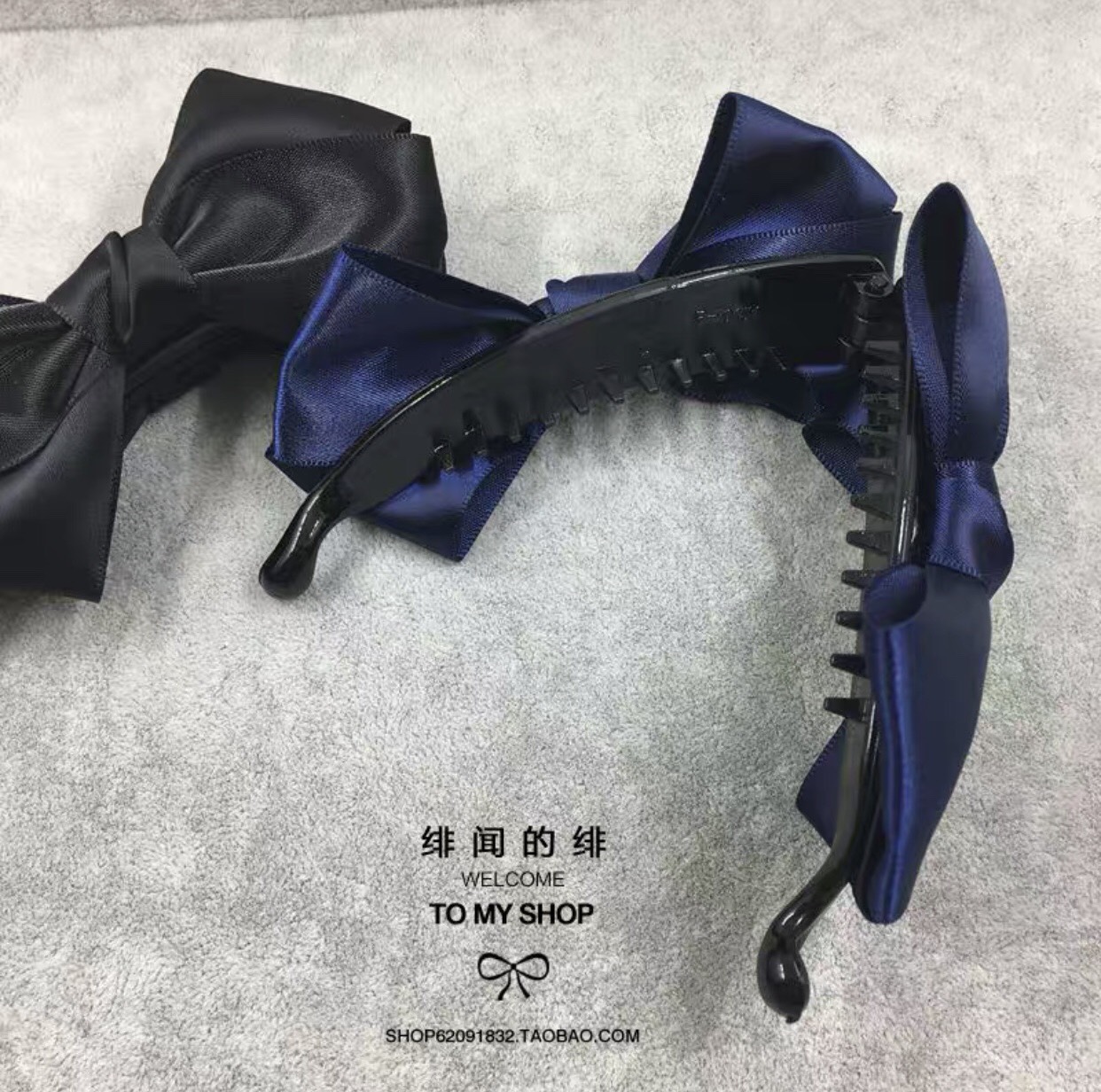 Kẹp dọc, kẹp chéo đính nơ vải duy băng nhiều màu - phukienteen