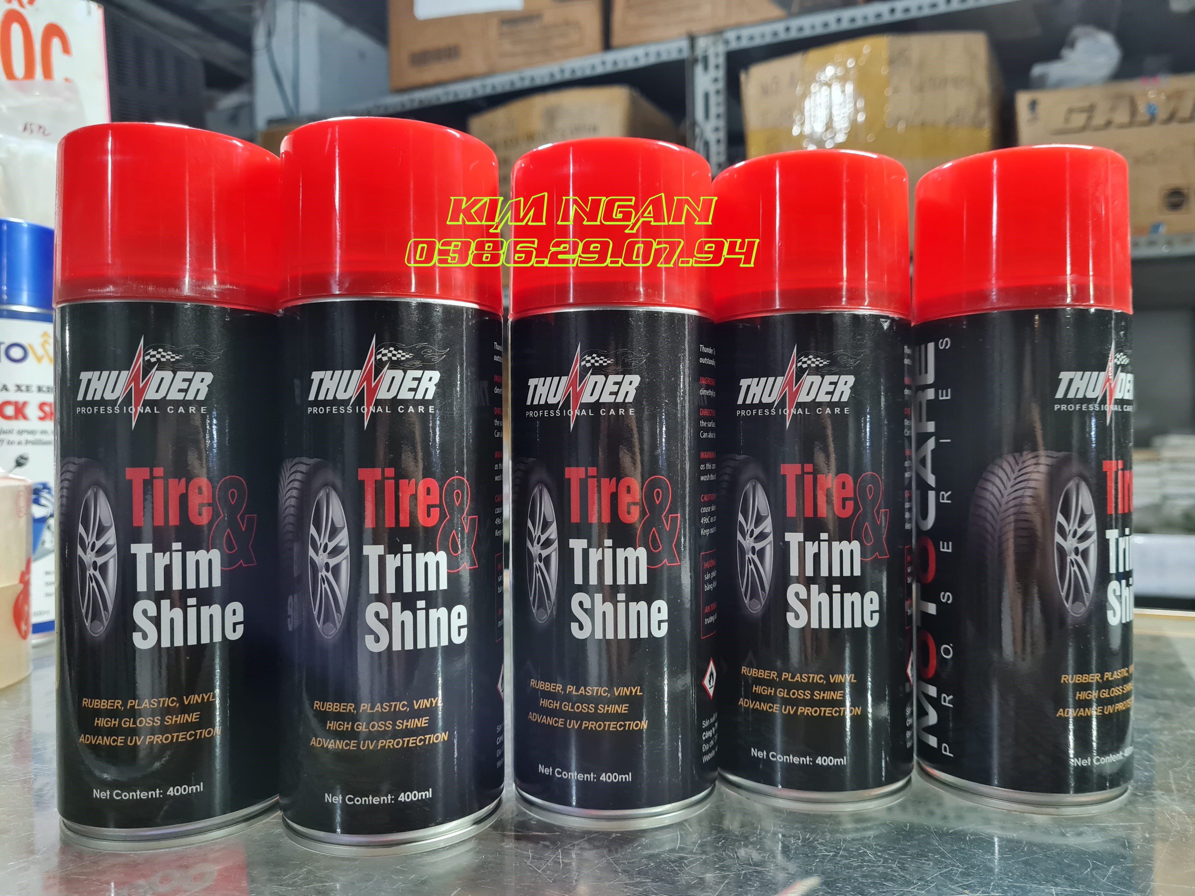 [HCM]Chai dưỡng phục hồi nhựa nhám vỏ xe Tire & Trim Shine