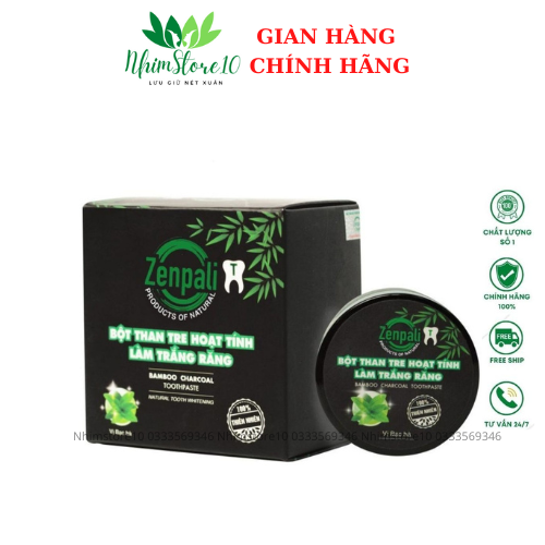 Than Tre Hoạt Tính Trắng Răng Zenpali [Chính Hãng]