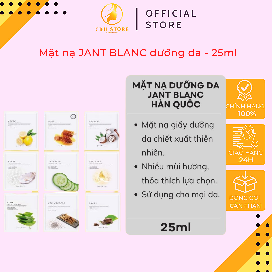 Thanh lý mặt nạ JANT BLANC -25ml/miếng hàng công ty cam kết chính hãng
