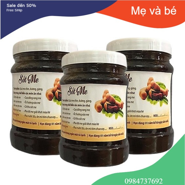Combo 3 hũ sốt me đường phèn chua ngọt thần thánh