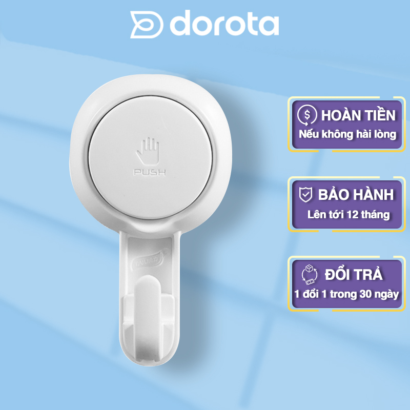 Móc dán tường chịu lực DOROTA công nghệ hút chân không chịu tải 5kg chống nước AW554