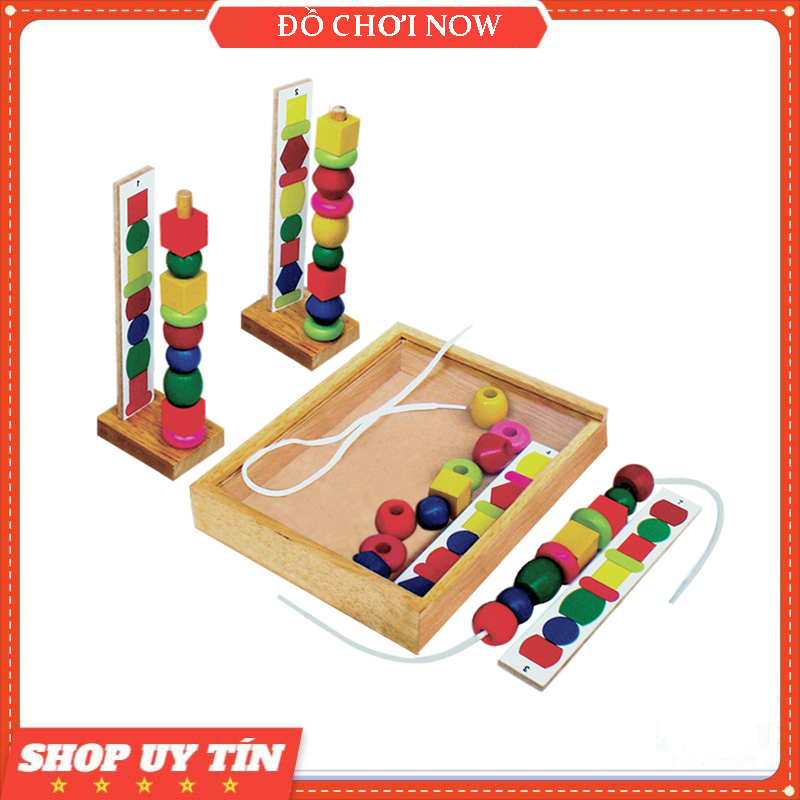 Đồ chơi xâu hạt gỗ cho bé, Xếp Chuỗi Hạt - Đồ chơi gỗ Winwintoys