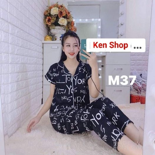 [HCM]Bộ pijama kate thái loại 1 quần dài tay ngắn - 40 đến 62kg - ẢNH THẬT
