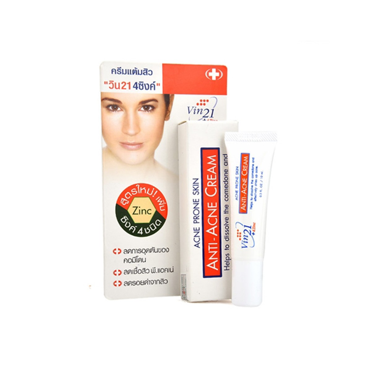 Kem giảm Mụn Vin21 Anti-Acne Cream 10ML - Nhà Thuốc Dr Tâm