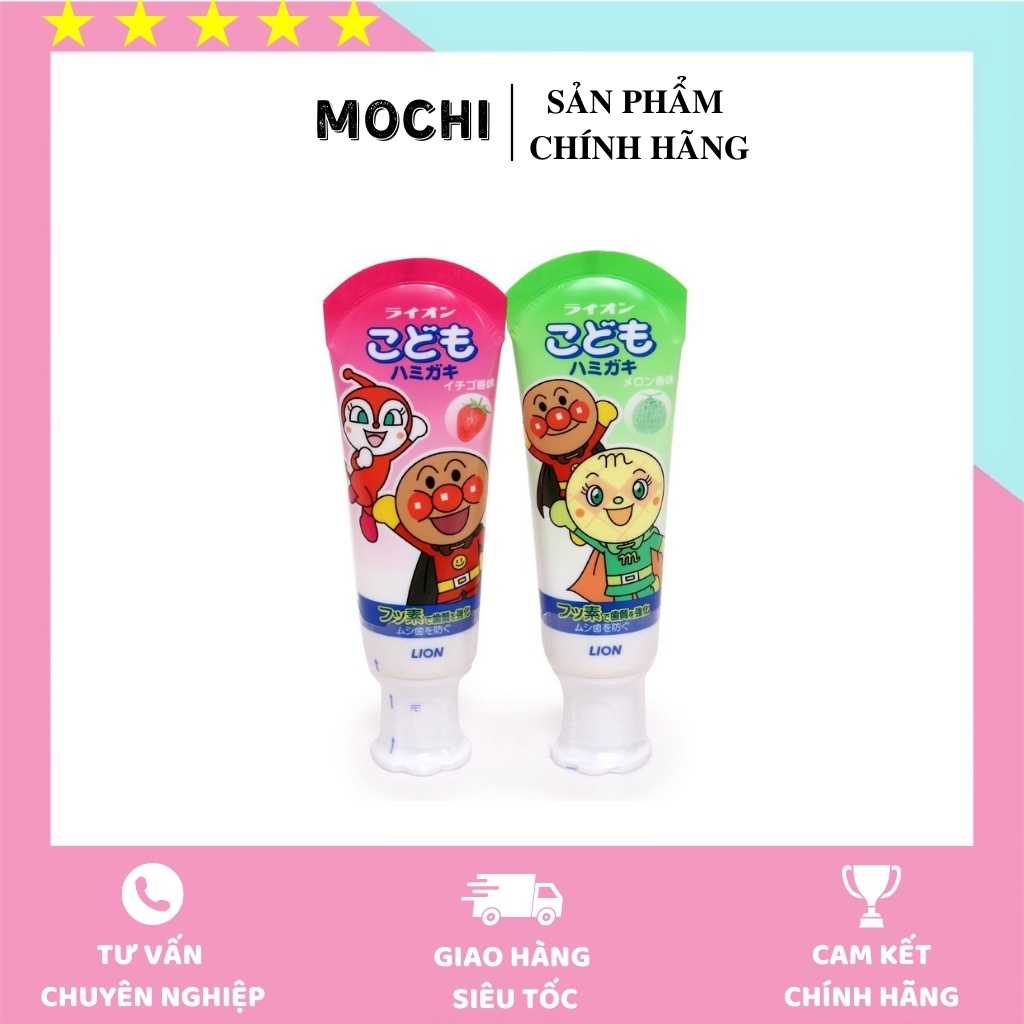 Kem đánh răng trẻ em nuốt được lion nhật bản