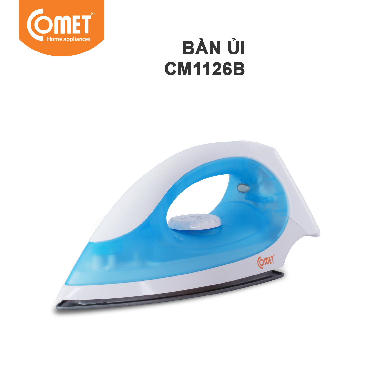 Bàn ủi khô comet chống dính cao cấp - cm1126 - hàng chính hãng - bảo hành 12 tháng