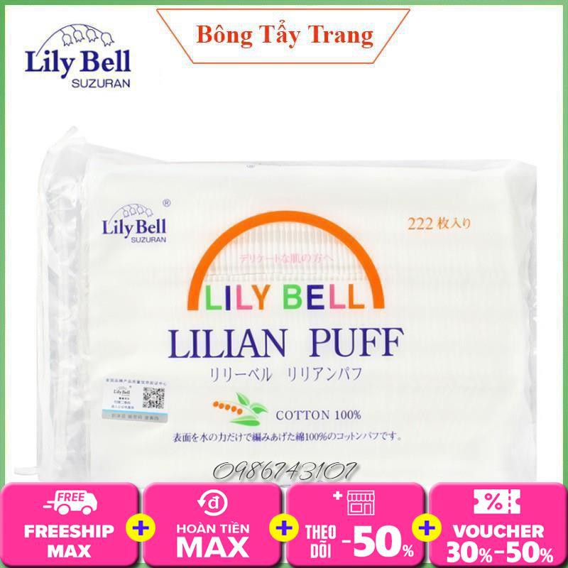 Bông tẩy trang Lily Bell 222 miếng